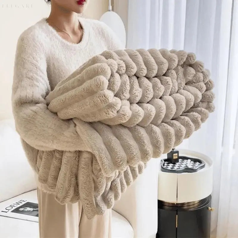 Soft Bed and Sofa Blanket | Textured Throw for Everyday Comfort