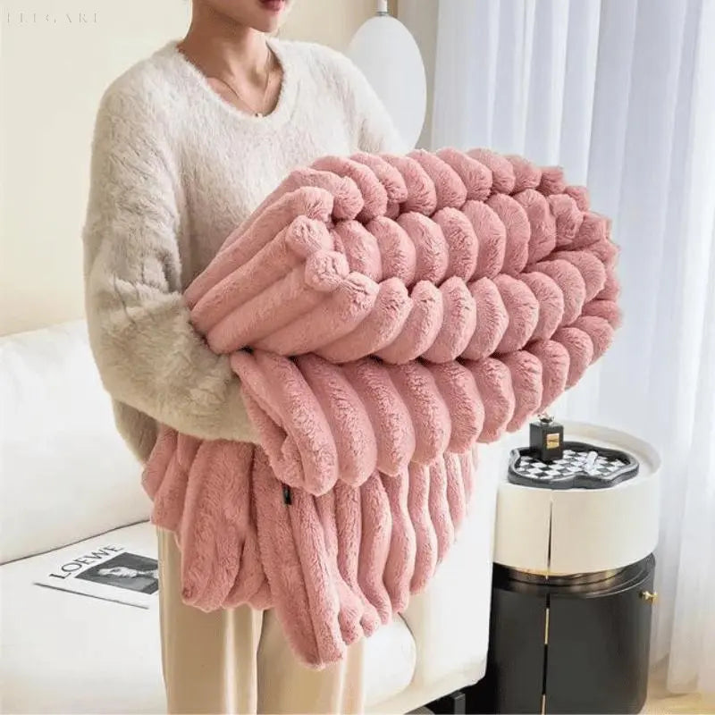 Soft Bed and Sofa Blanket | Textured Throw for Everyday Comfort