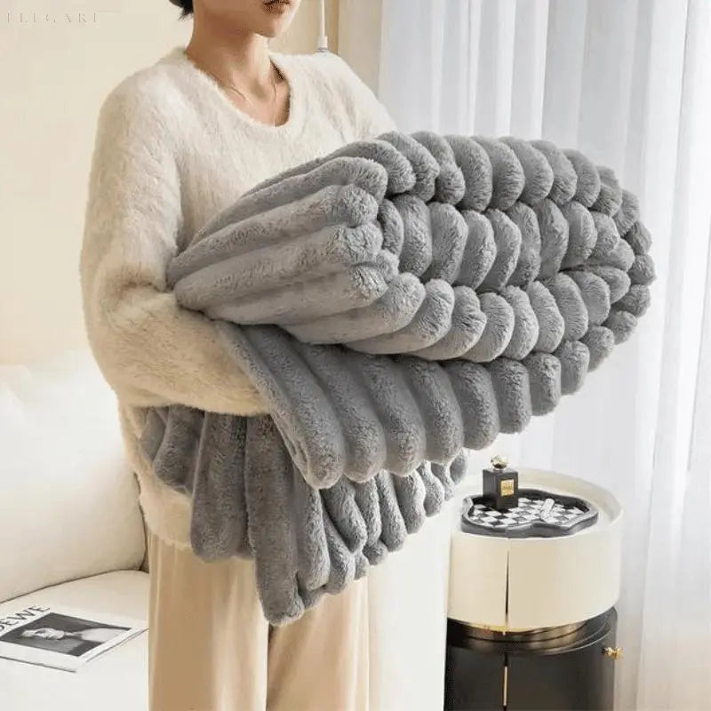 Soft Bed and Sofa Blanket | Textured Throw for Everyday Comfort