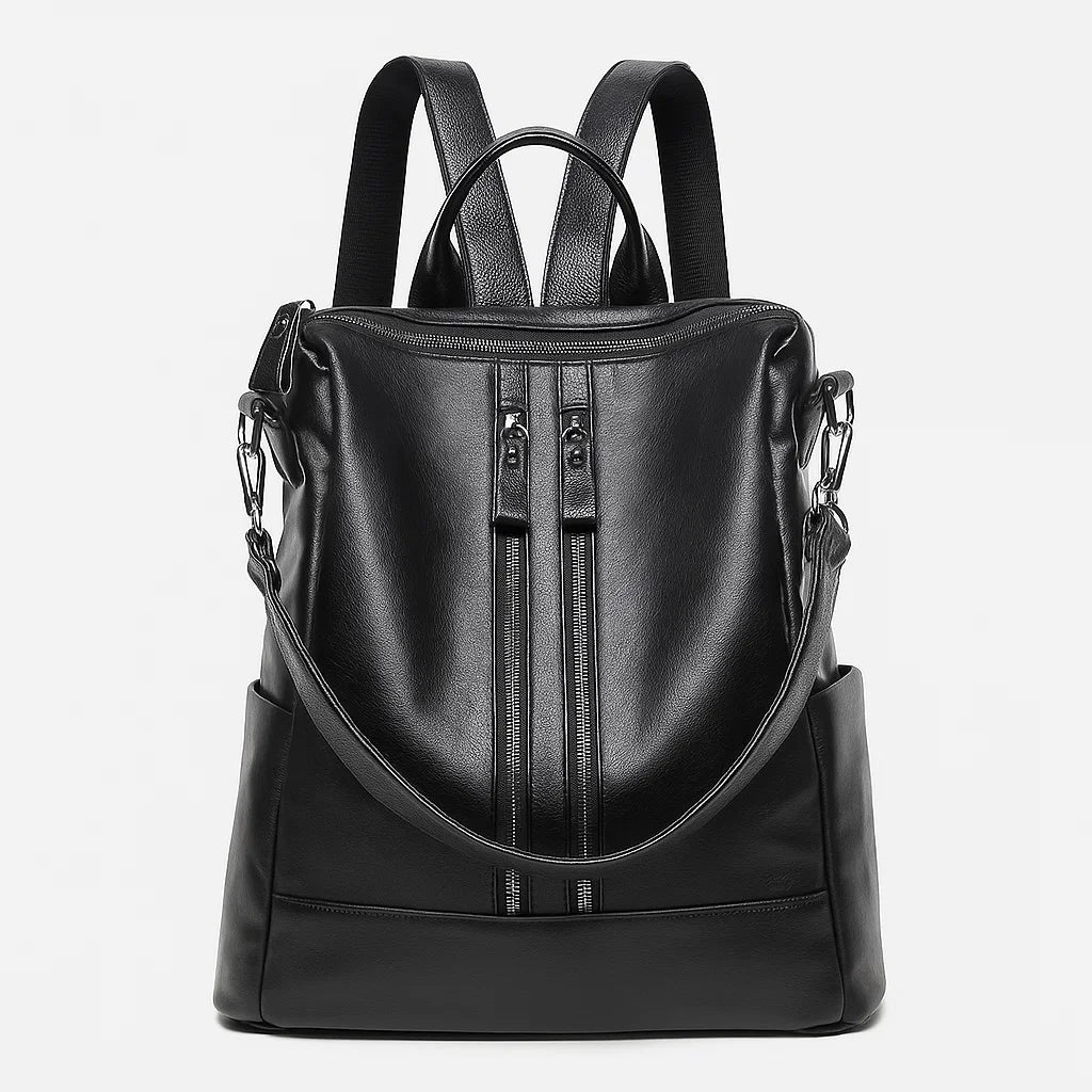 Delaney | Structured Multi-Zip Backpack