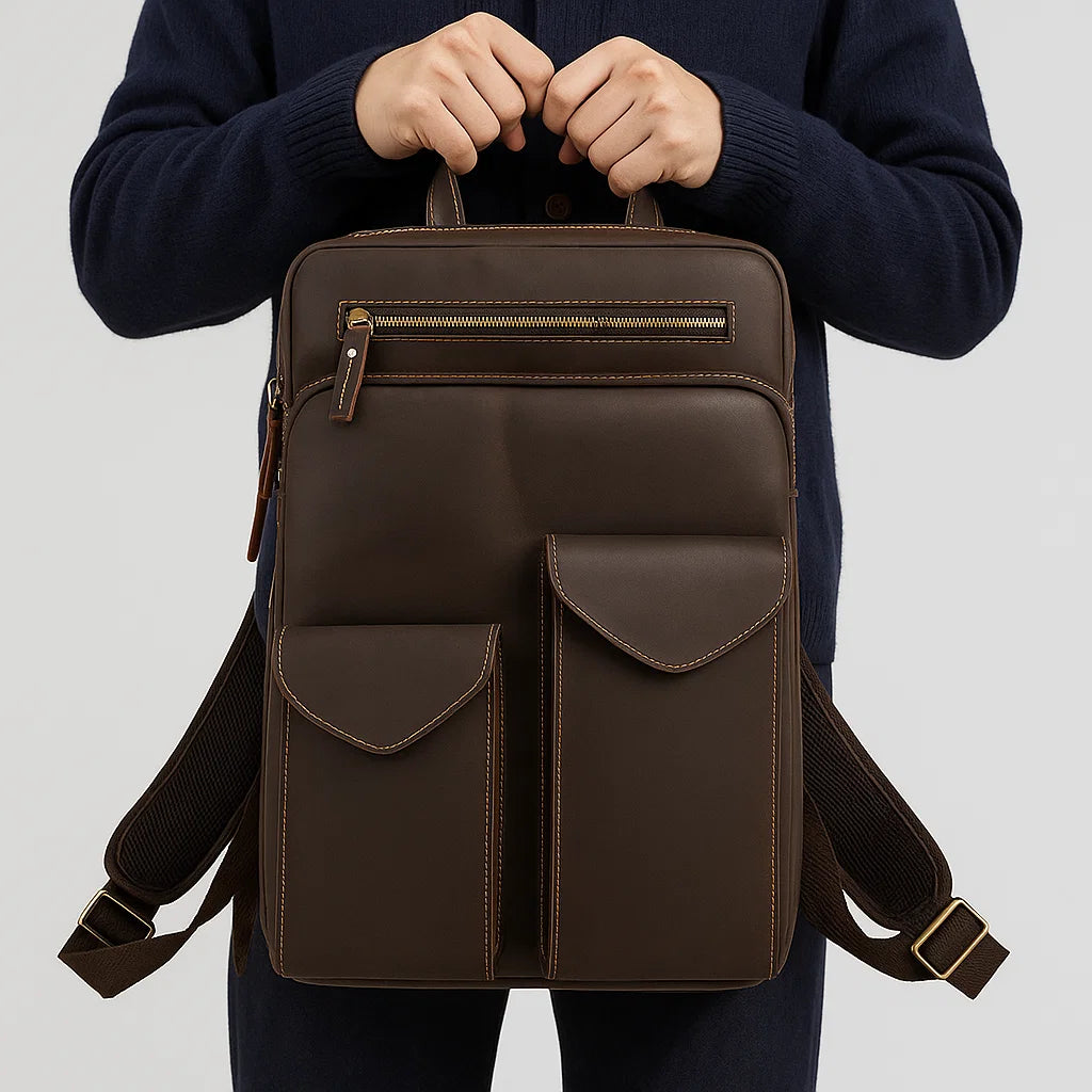 Dex | Multi-Zip Tech Vegan Leather Rucksack