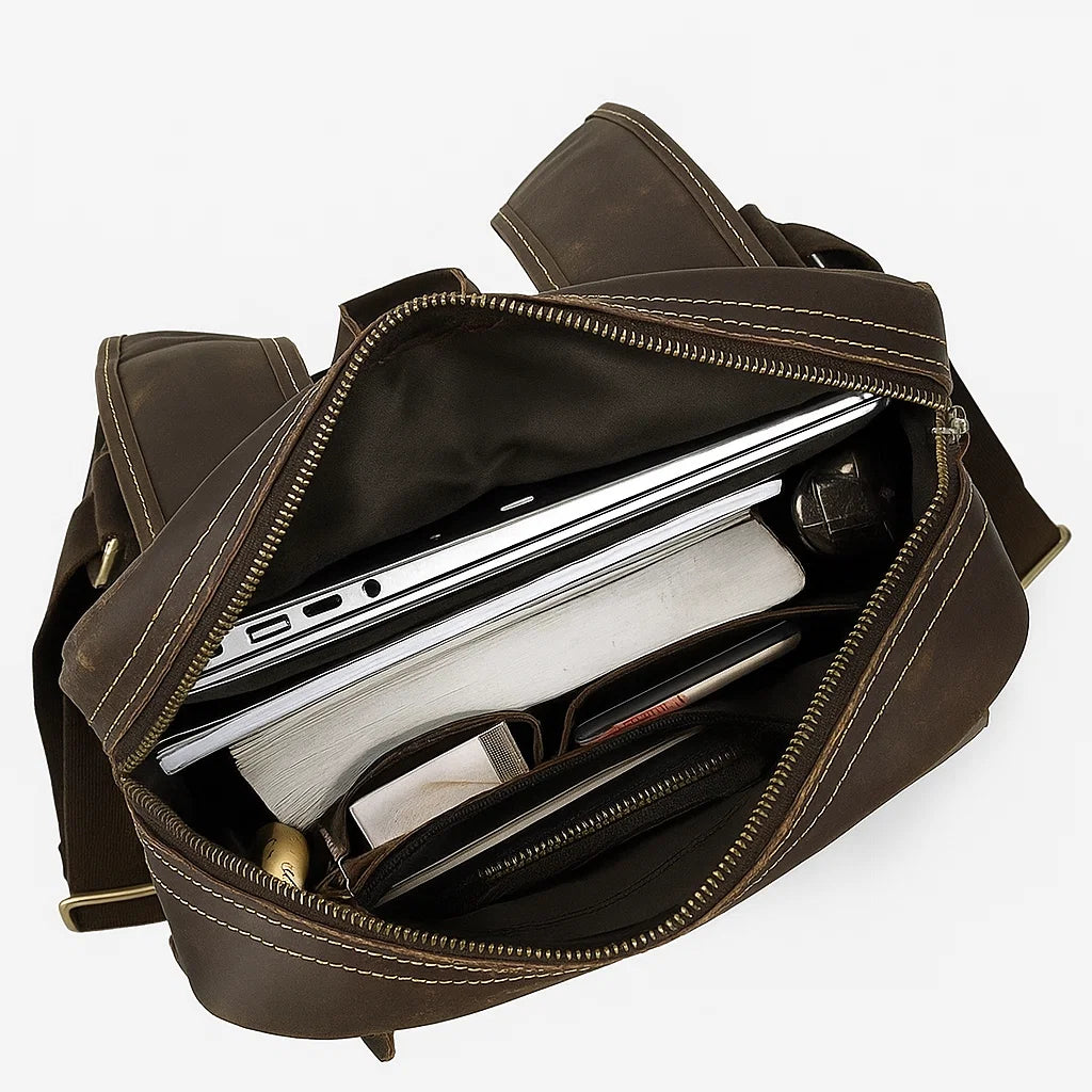 Dex | Multi-Zip Tech Vegan Leather Rucksack