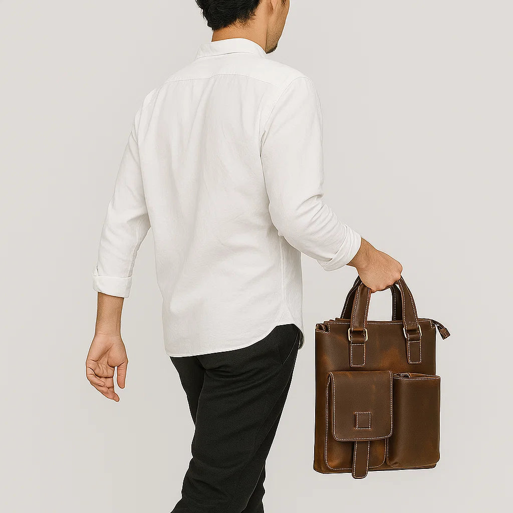 Eldric | Heritage Vegan Leather Utility Satchel
