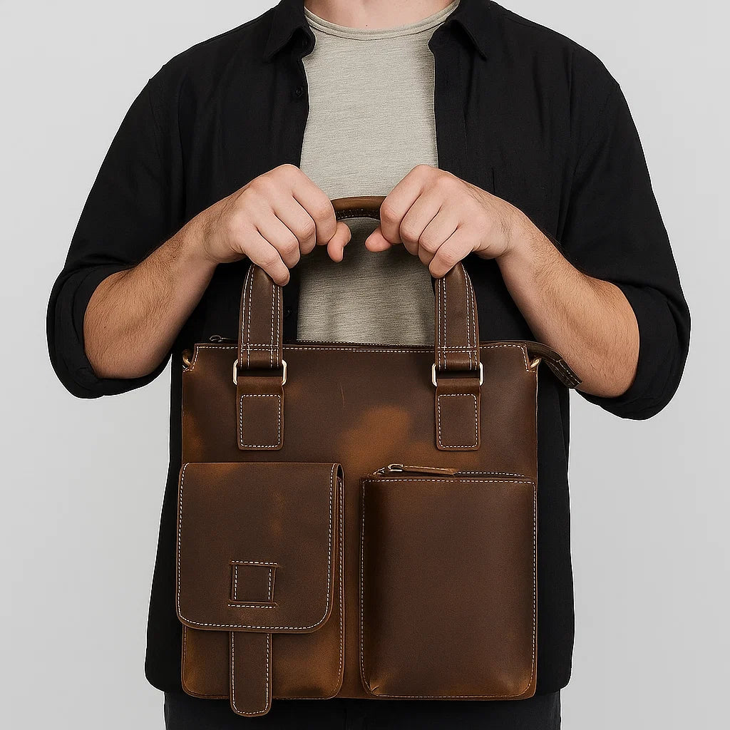 Eldric | Heritage Vegan Leather Utility Satchel