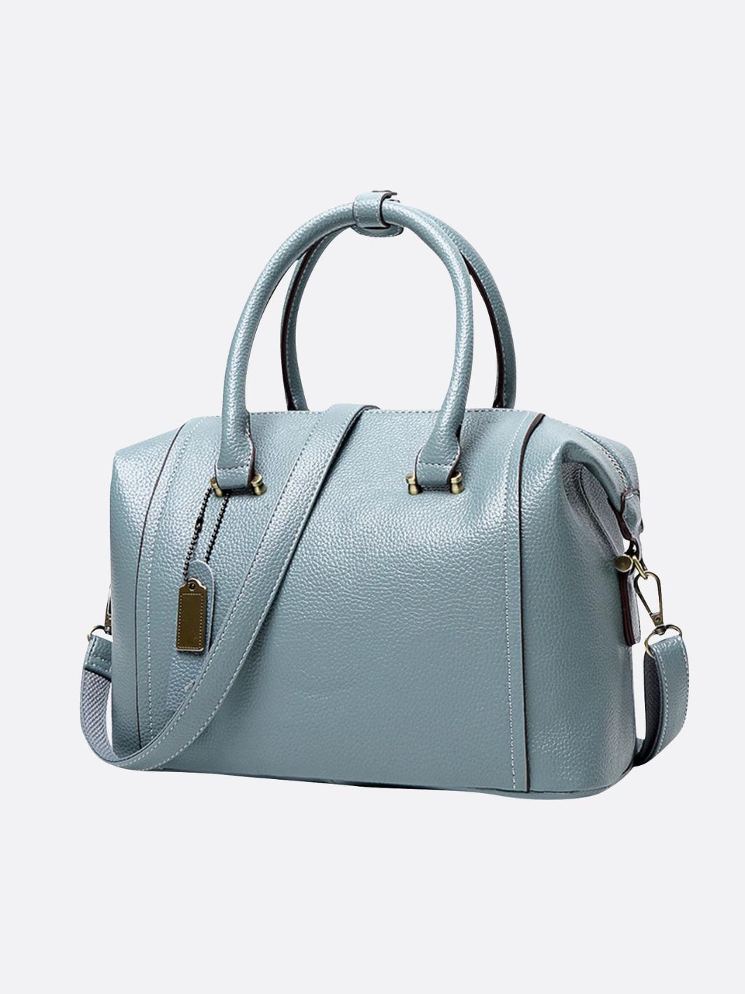 Elegant Leather Bowling Handbag with Adjustable Strap – Chic and Practical Women’s Accessory for All Occasions 1