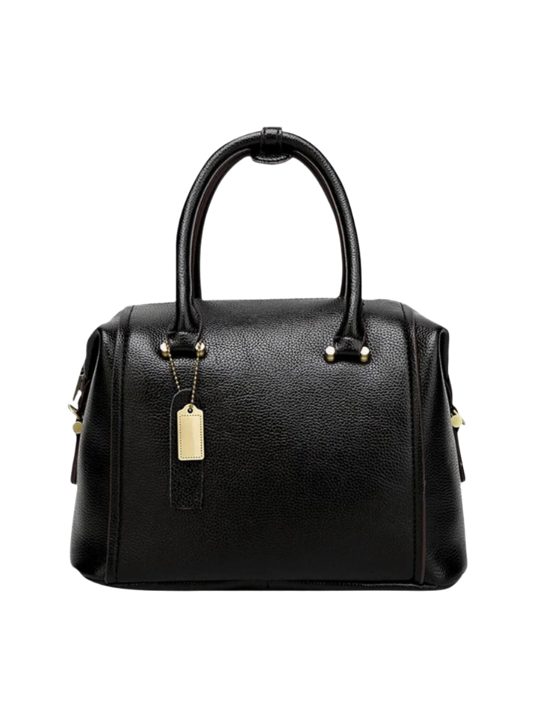 Elegant Leather Bowling Handbag with Adjustable Strap – Chic and Practical Women’s Accessory for All Occasions 9