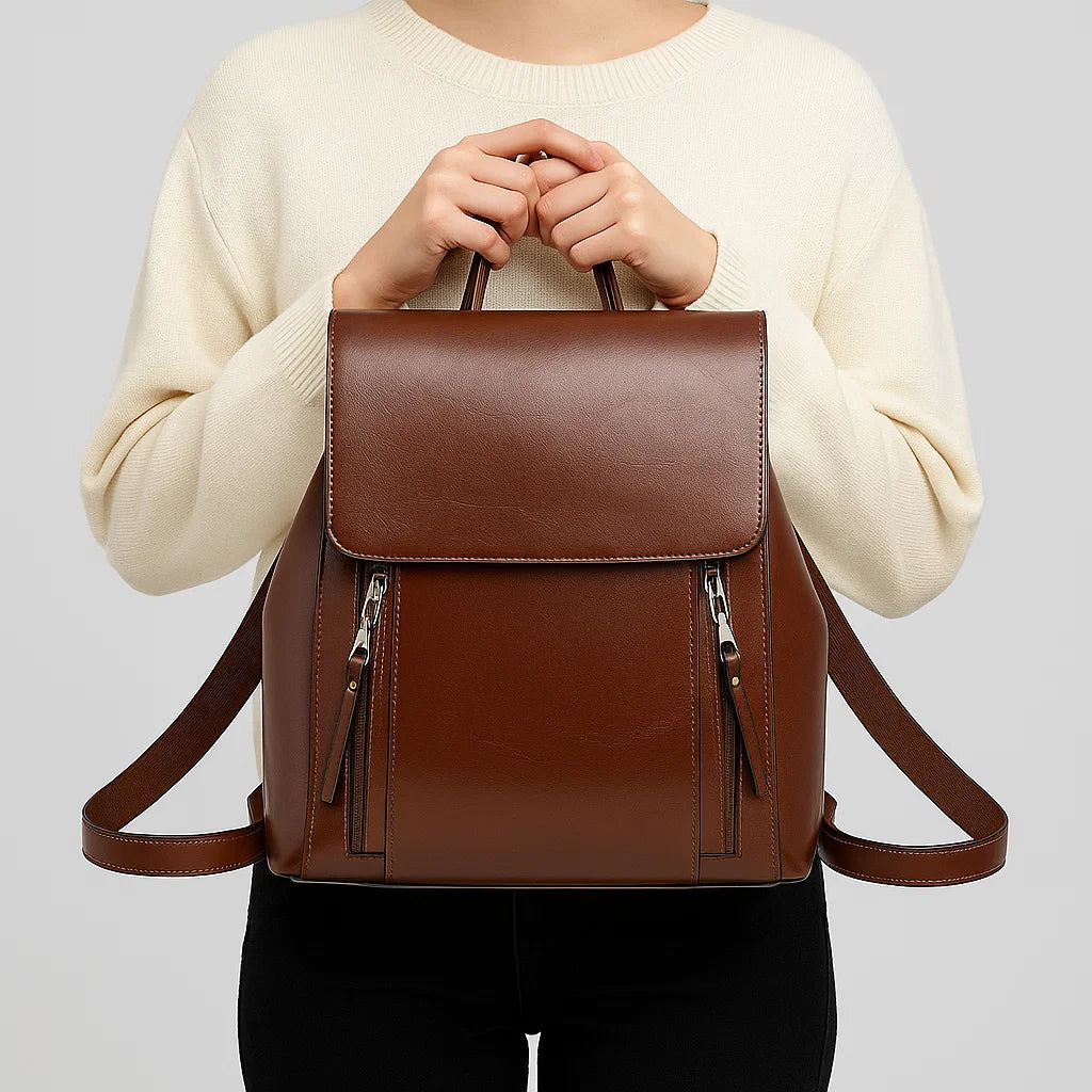 Elena | Sleek Foldover Backpack