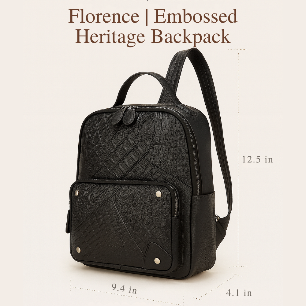 Florence | Embossed Heritage Backpack