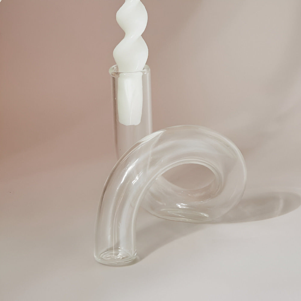 FrostLoom Glass Vase | Candle Holder for Elegant Homes