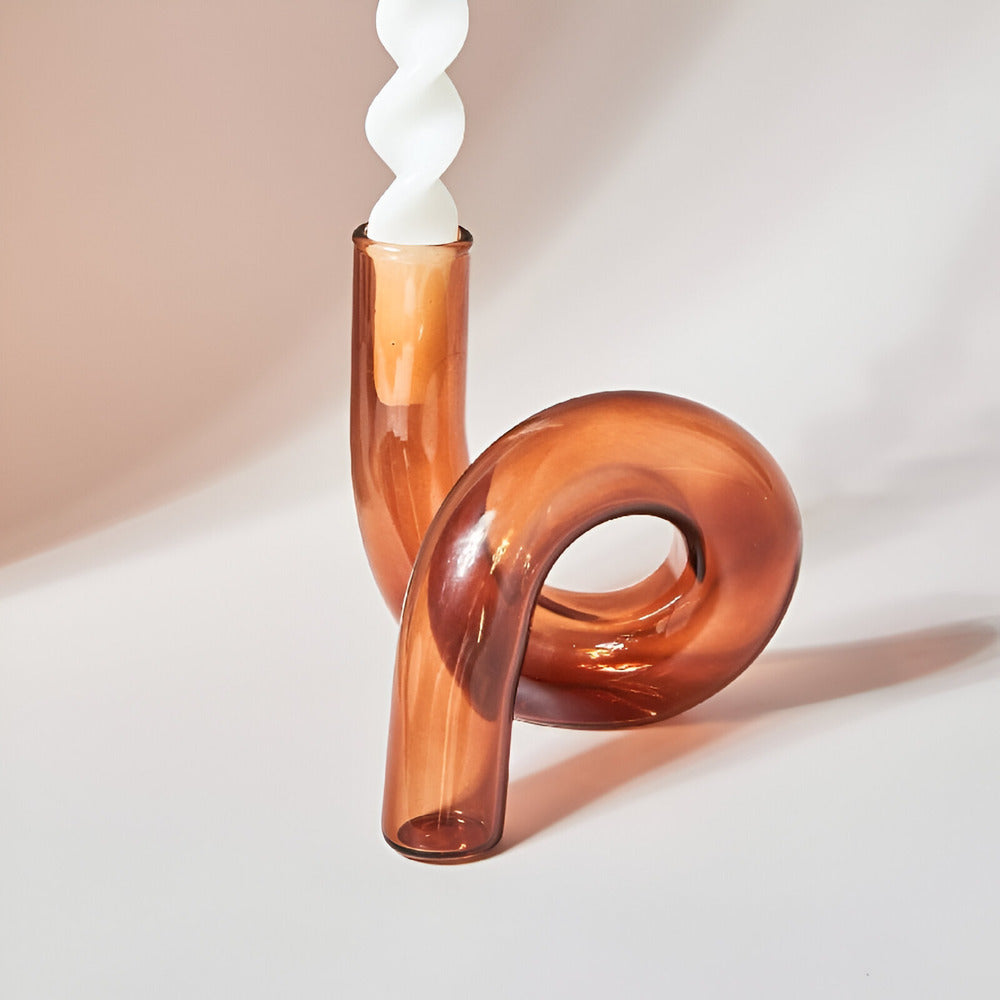 FrostLoom Glass Vase | Candle Holder for Elegant Homes