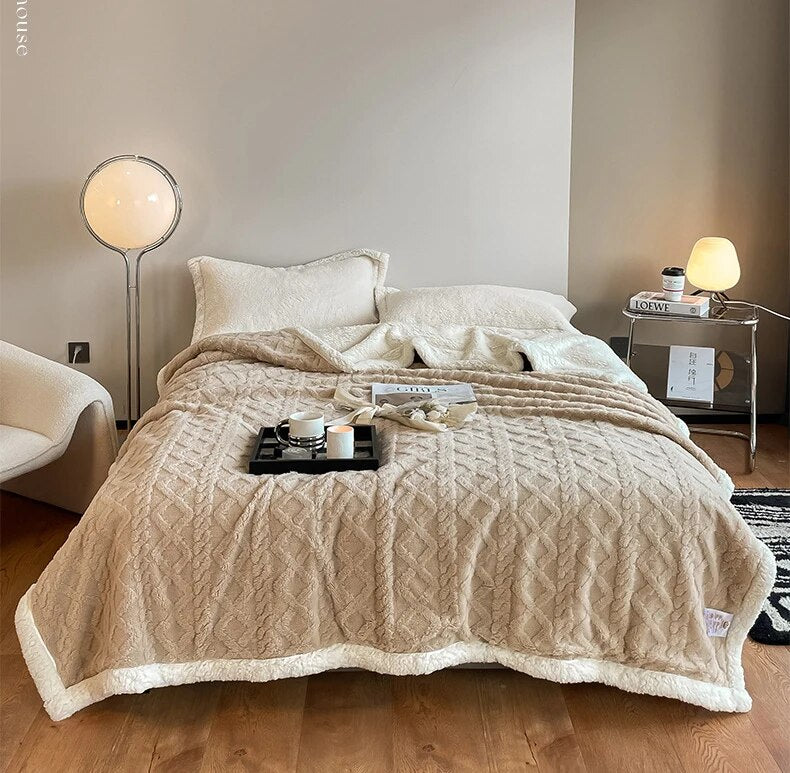 Soft Home Blanket | Comfort Throw for Bed, Sofa & On-the-Go Use