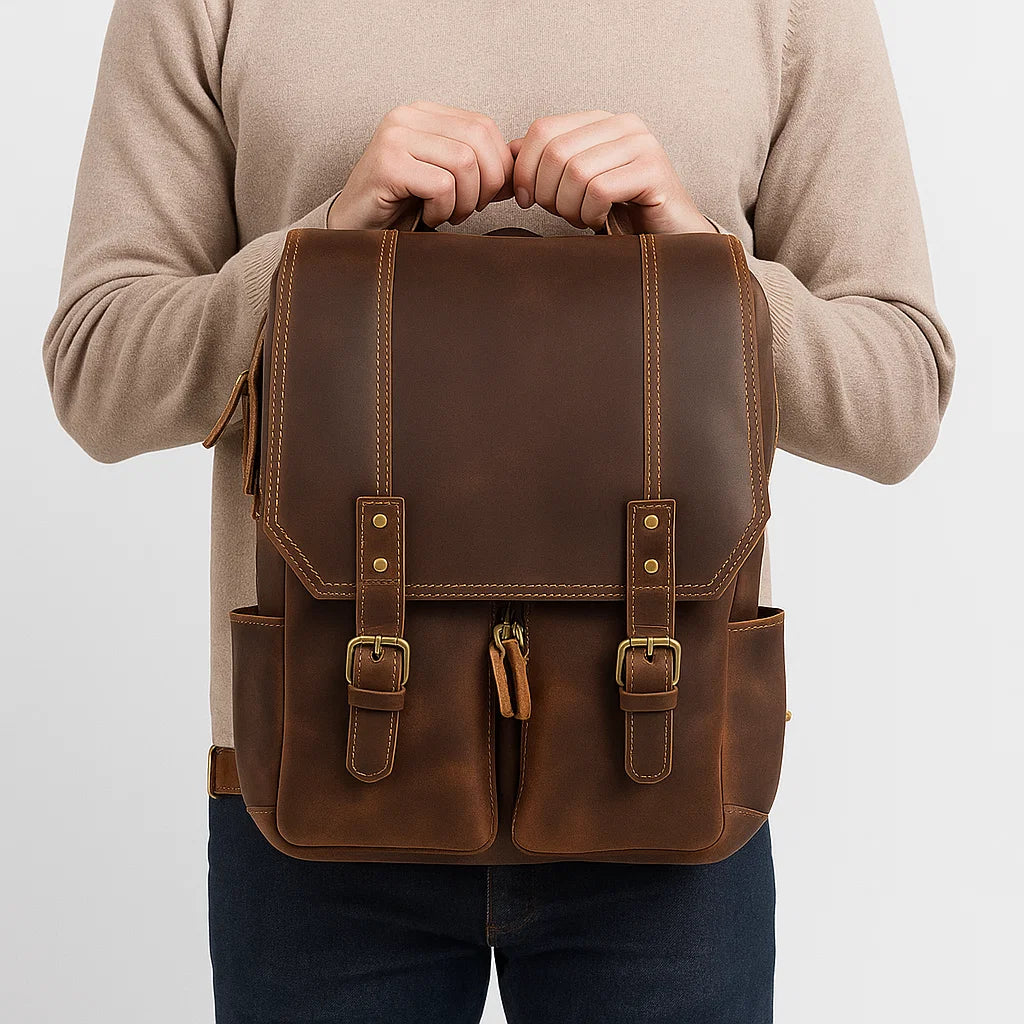 Lennox | Vintage Brown Travel Backpack