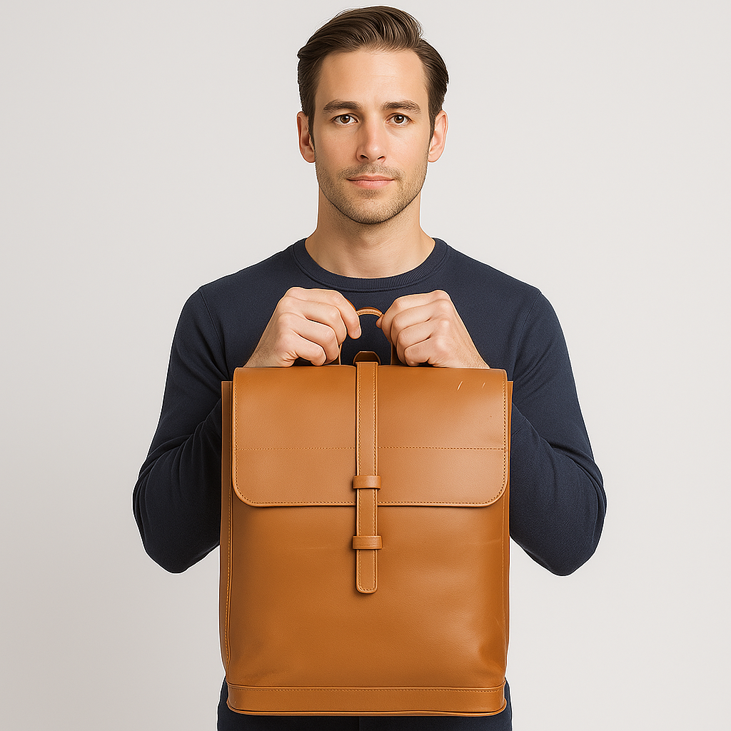 Lugano | Vegan Leather Laptop Backpack for Business and Travel