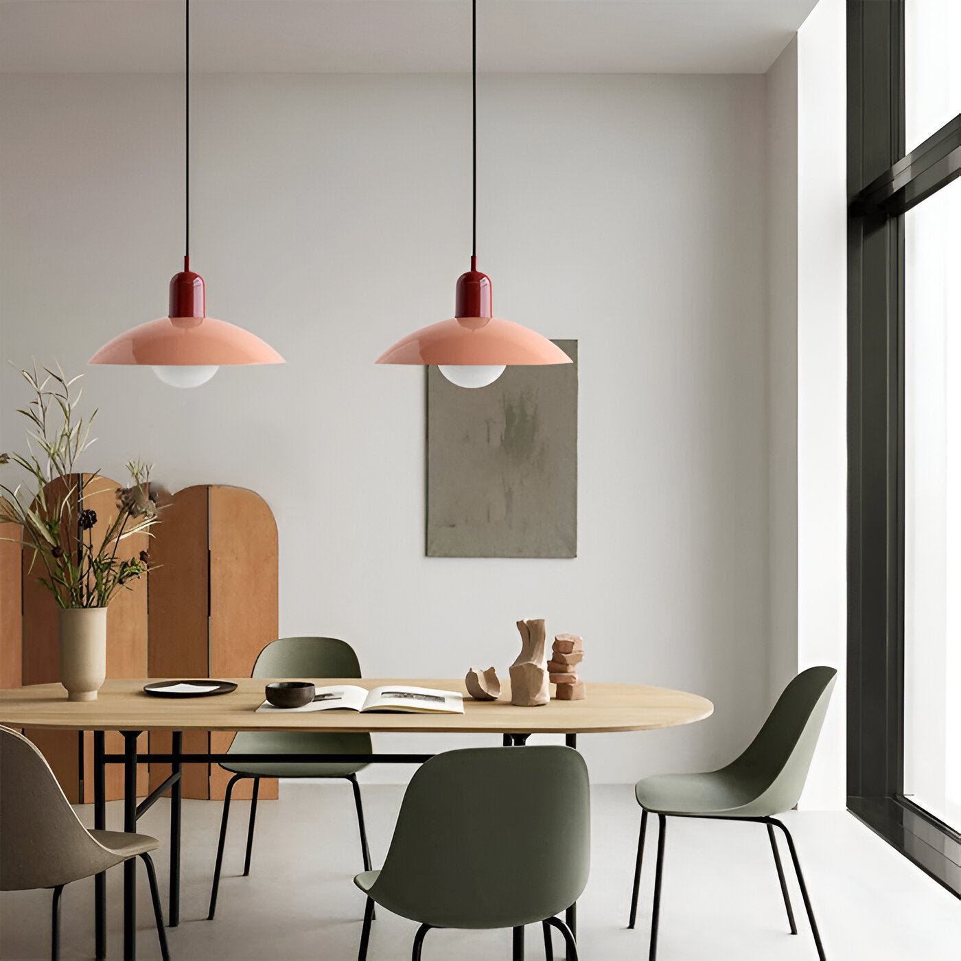Maison Macaron Pendant | Sculpted Iron Shade in Bauhaus Hues
