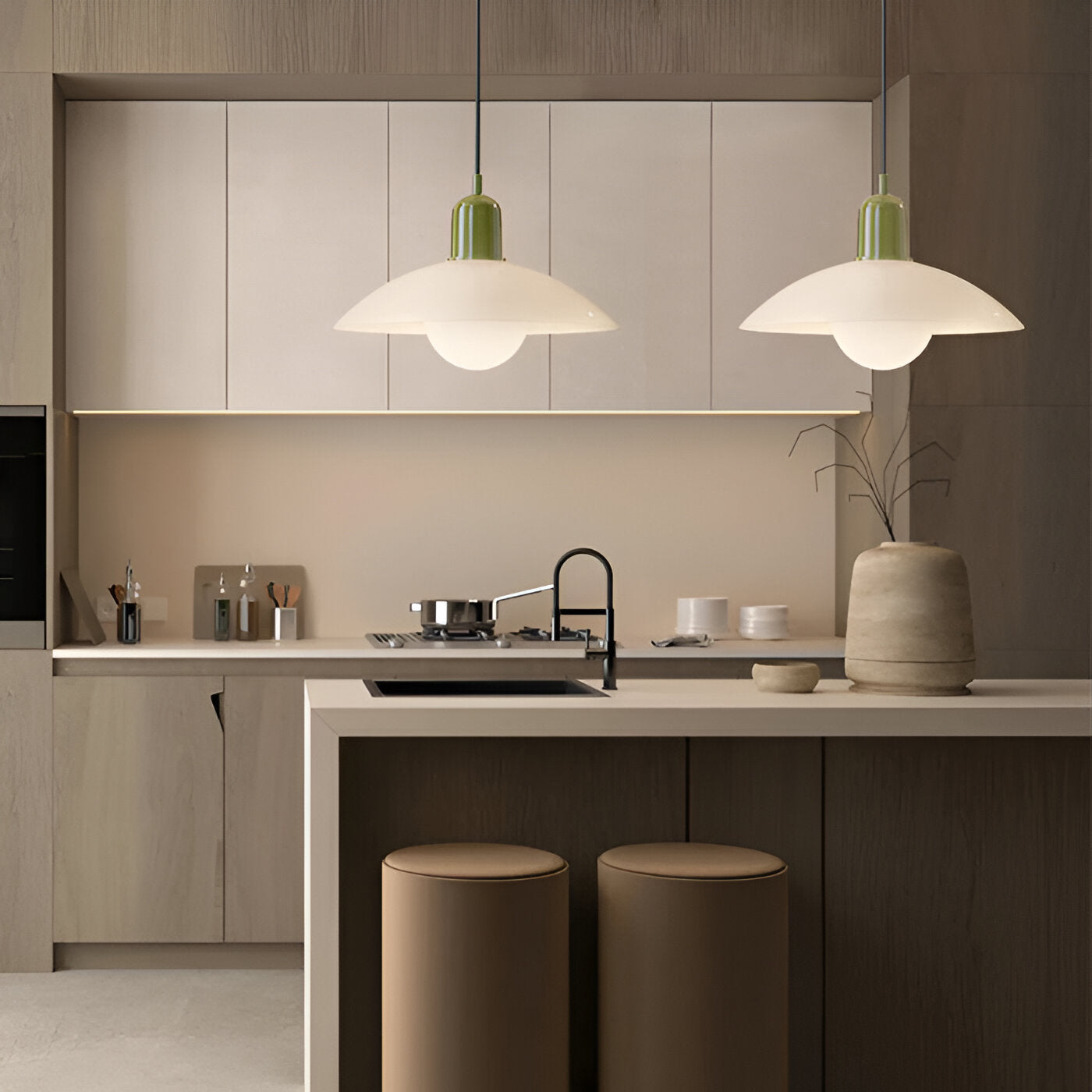 Maison Macaron Pendant | Sculpted Iron Shade in Bauhaus Hues