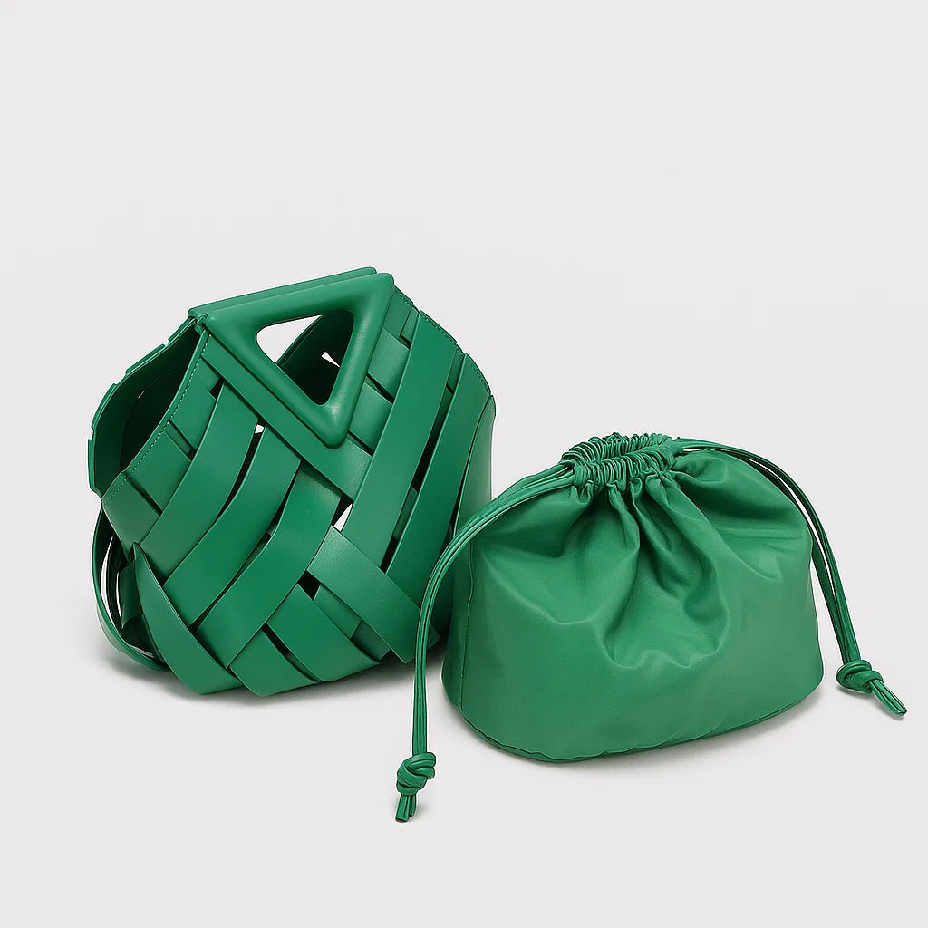 Nyra | Sculpted Weave Satchel