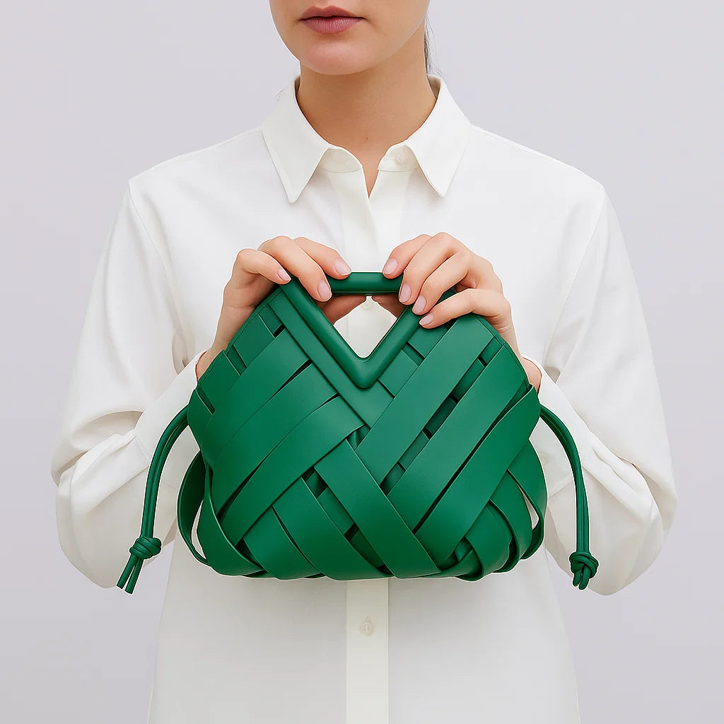 Nyra | Sculpted Weave Satchel