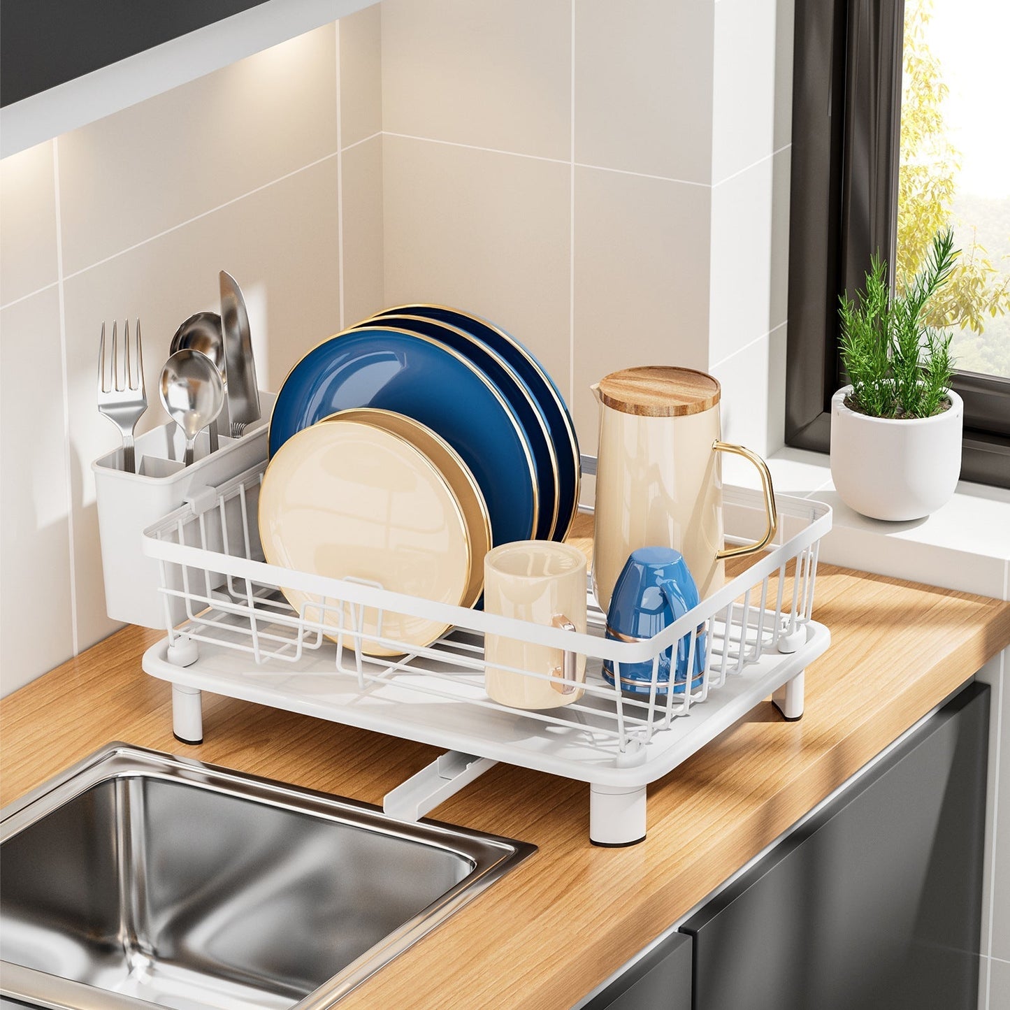 HydroStack | Multifunction Dish Drying Rack with Drainage