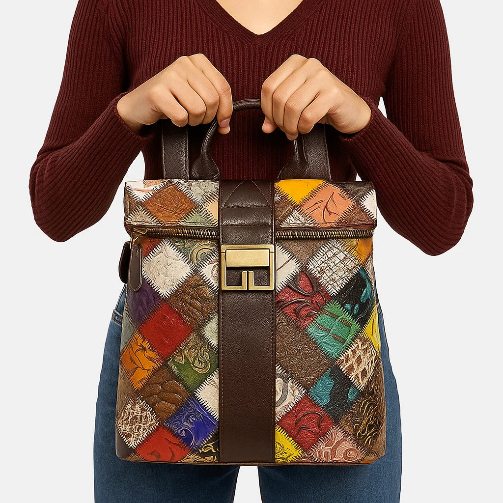 Renata | Artisan Jewel Patch Backpack