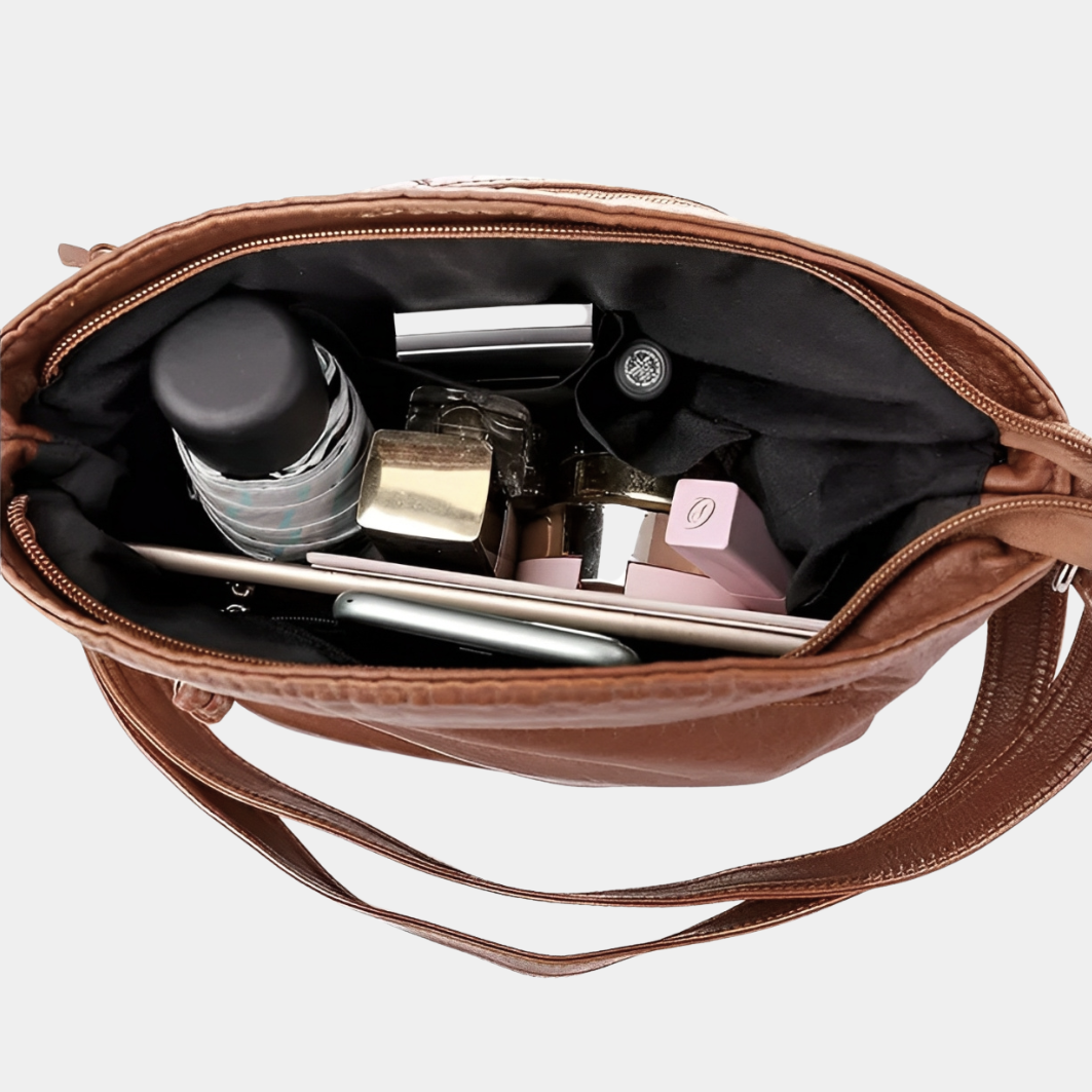 Romy | Classic Shoulder Bag wit luxurious micro-suede lining