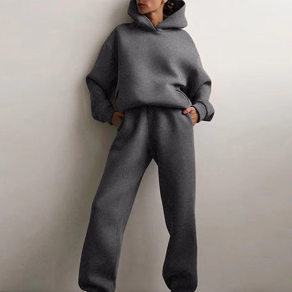 Violet | Women’s Relaxed Fit Tracksuit – Cotton Hoodie & Jogger Pants