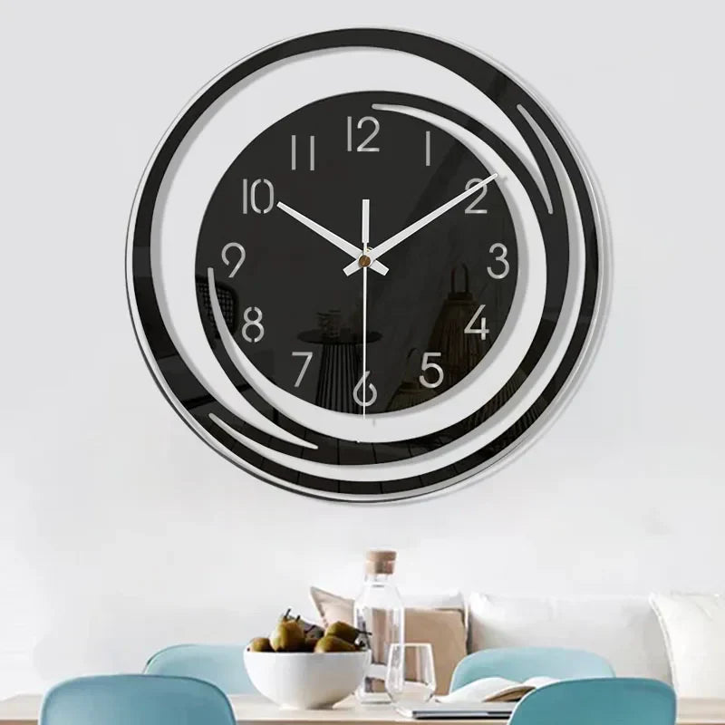 Sleek Black Minimalism | PureEdge Acrylic Wall Clock