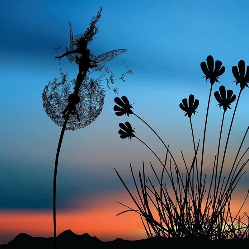 MythiGlow Metal Fairy | Whimsical Outdoor Lawn Décor