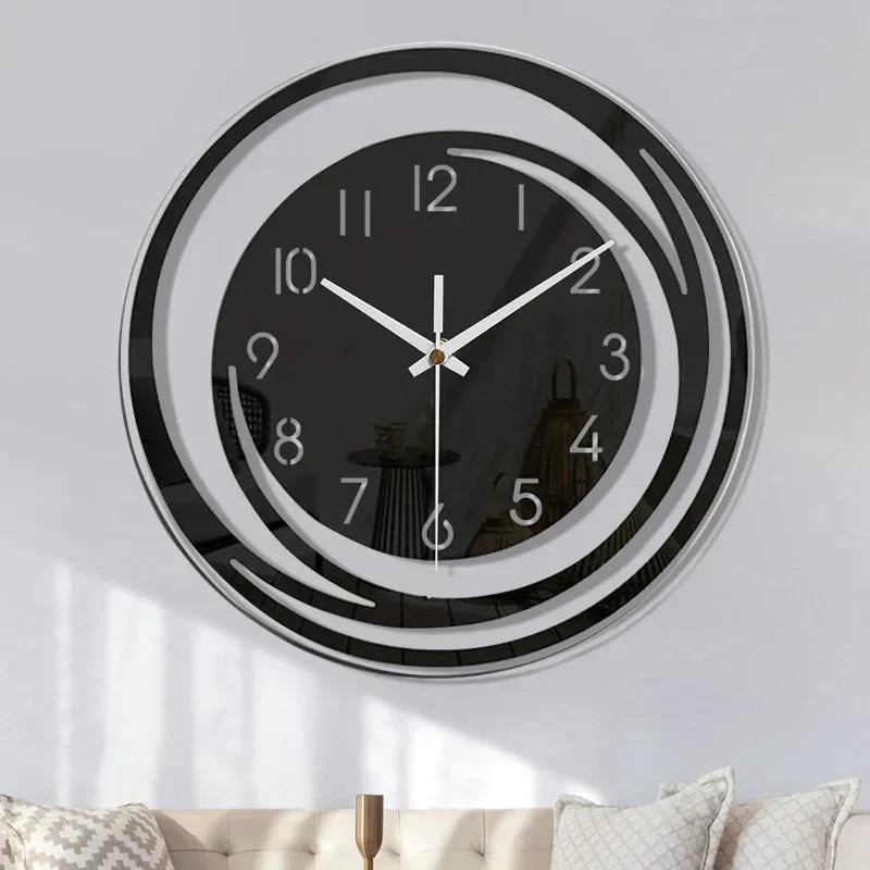 Sleek Black Minimalism | PureEdge Acrylic Wall Clock