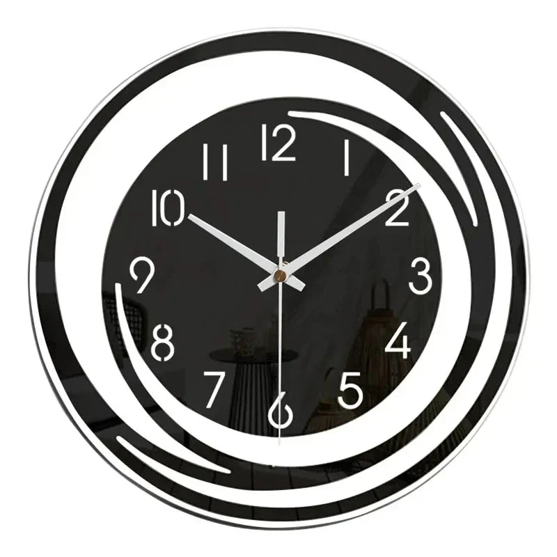 Sleek Black Minimalism | PureEdge Acrylic Wall Clock