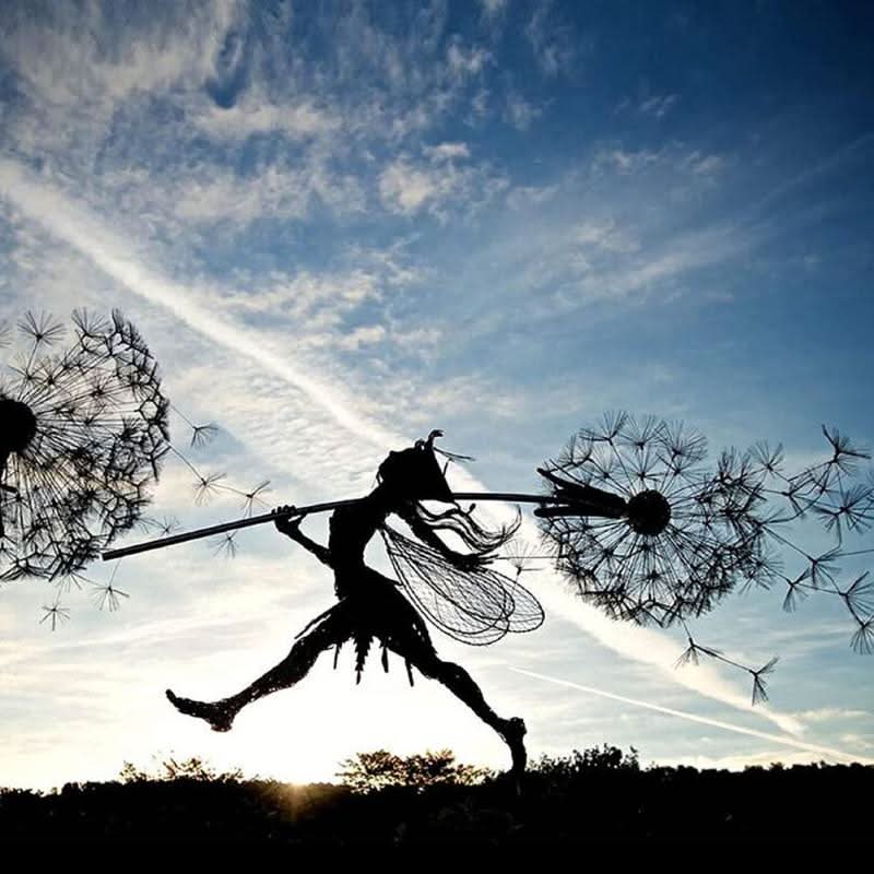 MythiGlow Metal Fairy | Whimsical Outdoor Lawn Décor