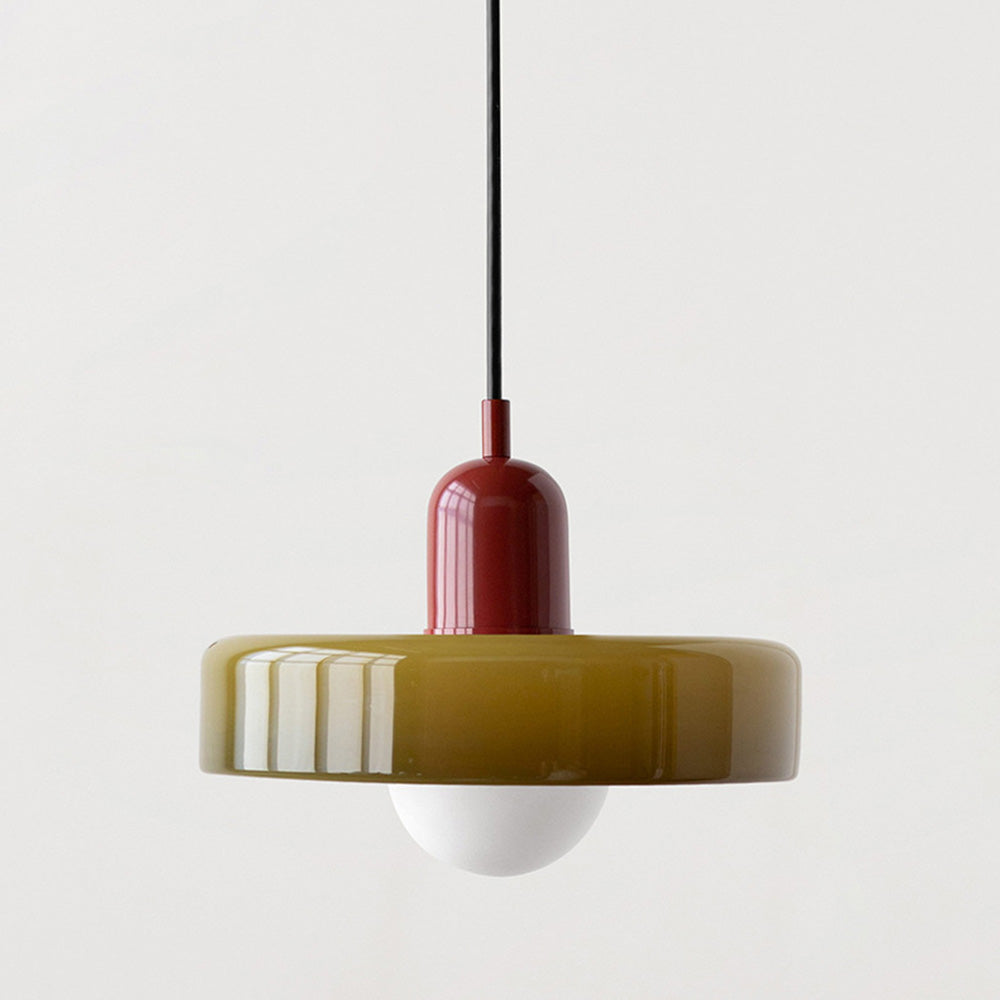 Studio Prisma Pendant | Art Glass Light in Bauhaus Luxe Palette
