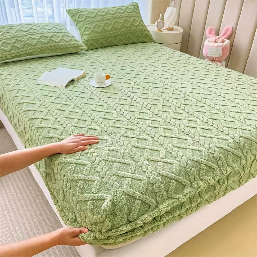 Plush Velvet Mattress Protector | Soft Bedding Cover for Bedroom