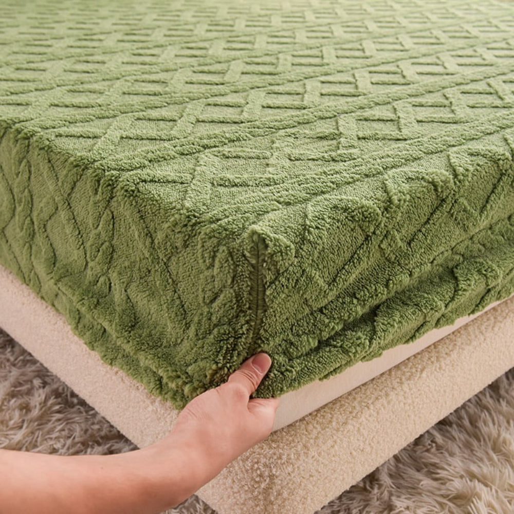 Plush Velvet Mattress Protector | Soft Bedding Cover for Bedroom