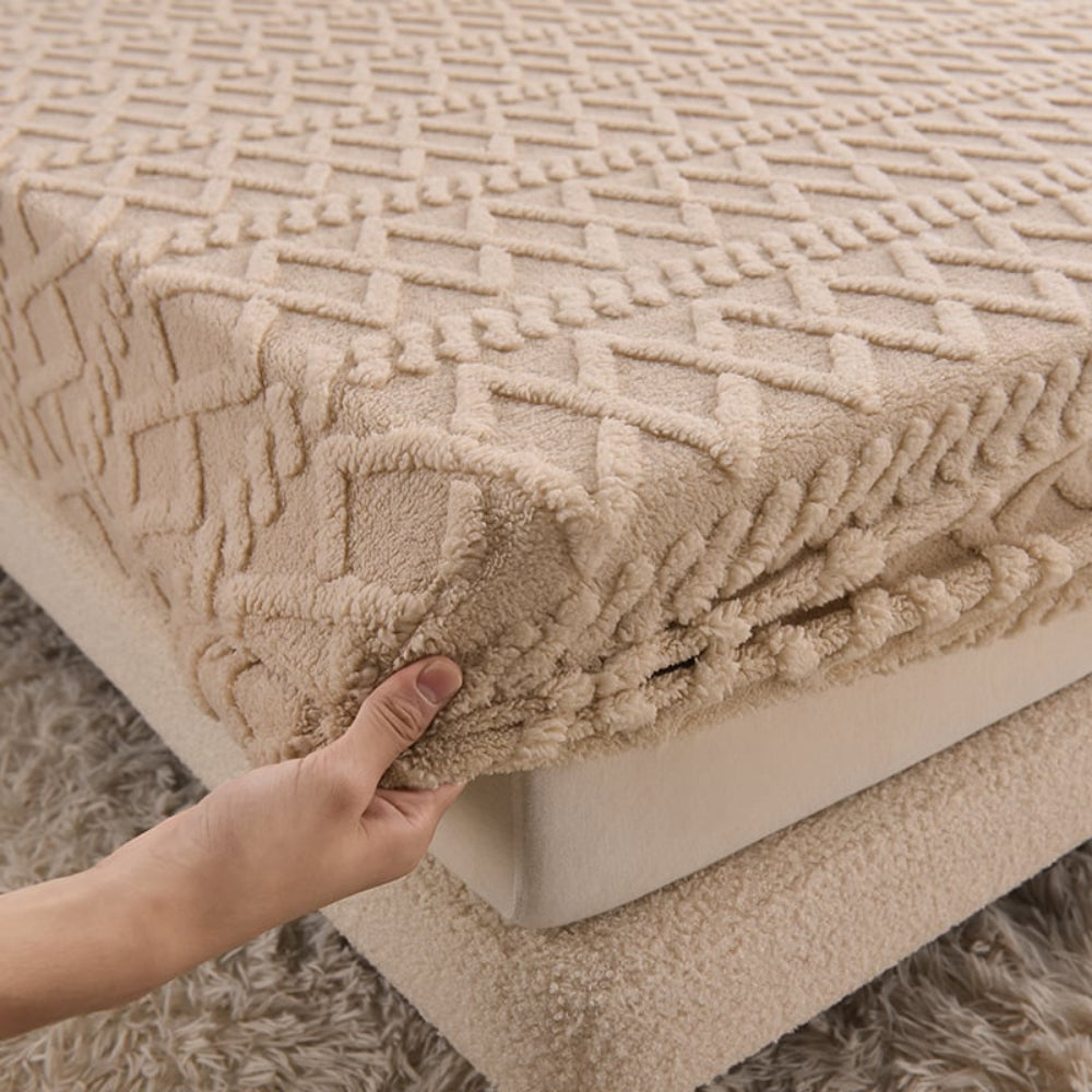 Plush Velvet Mattress Protector | Soft Bedding Cover for Bedroom