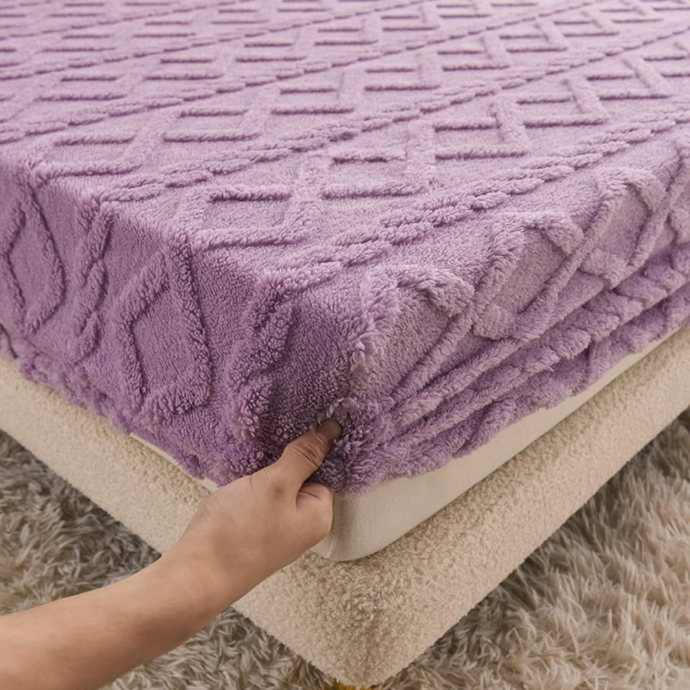 Plush Velvet Mattress Protector | Soft Bedding Cover for Bedroom