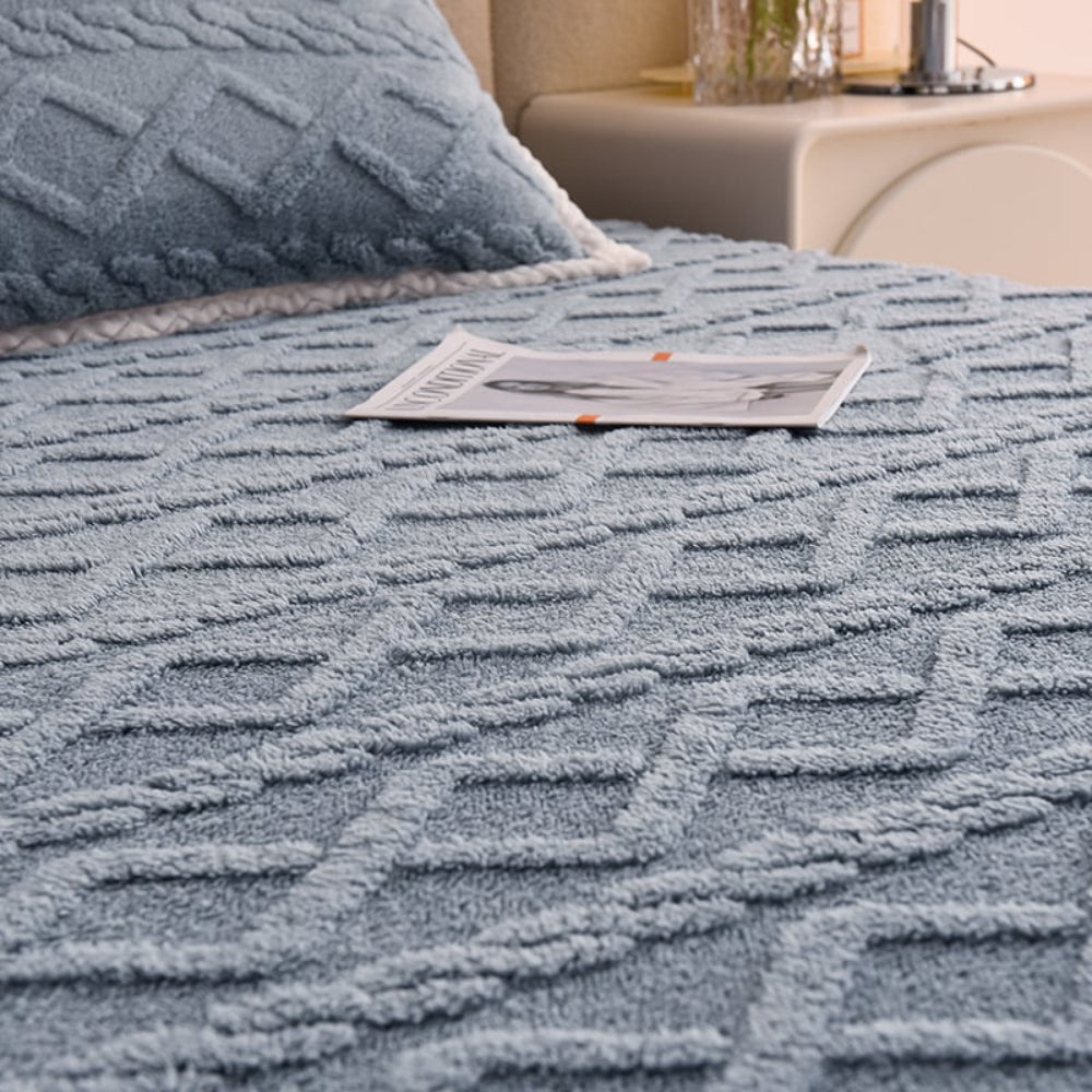 Plush Velvet Mattress Protector | Soft Bedding Cover for Bedroom