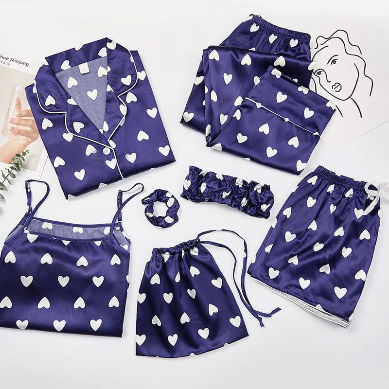 Velvette Dream 7-Piece Sleepwear Set | Effortless Elegance in Soft, Mix-and-Match Comfort