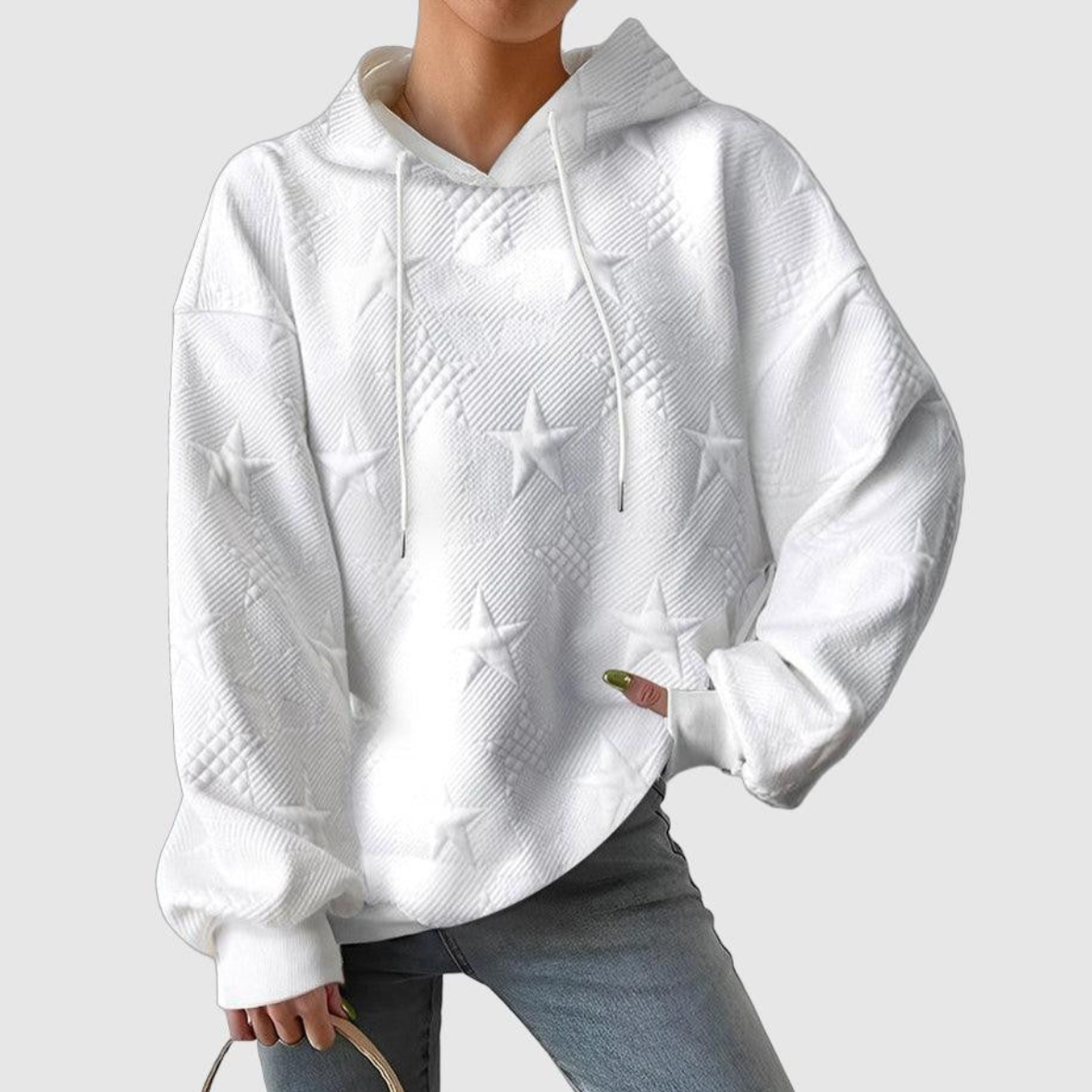 Nova | Women’s Star-Embossed Hoodie with relaxed fit