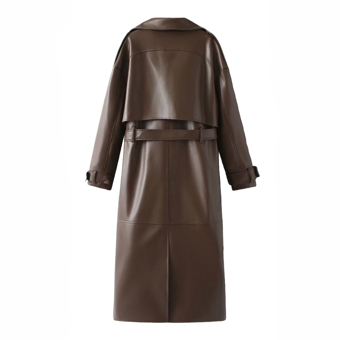 Elena | Women’s Leather Maxi Trench Coat