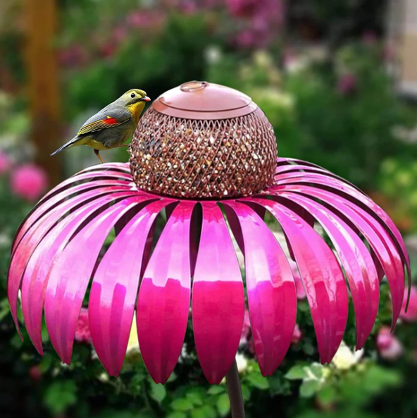 BloomFeast Bird Feeding Station | Floral-Inspired Oasis for Patio & Backyard