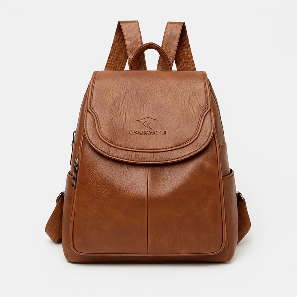 Selma | Leather Anti-Theft Backpack