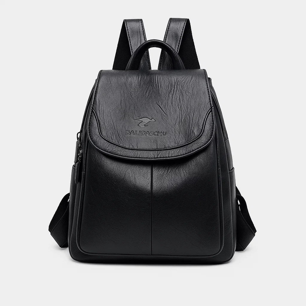Selma | Leather Anti-Theft Backpack