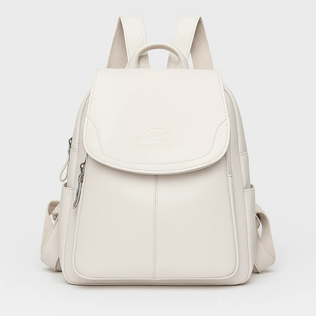 Selma | Leather Anti-Theft Backpack