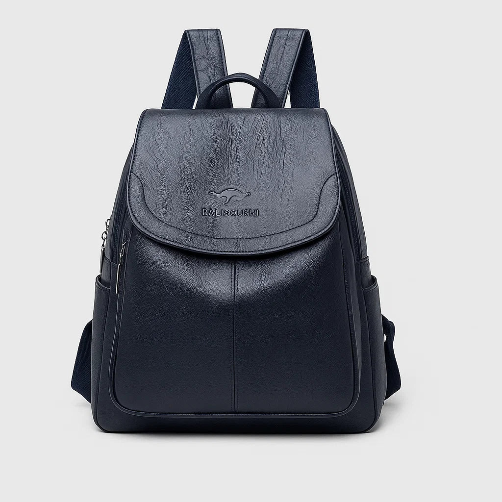 Selma | Leather Anti-Theft Backpack