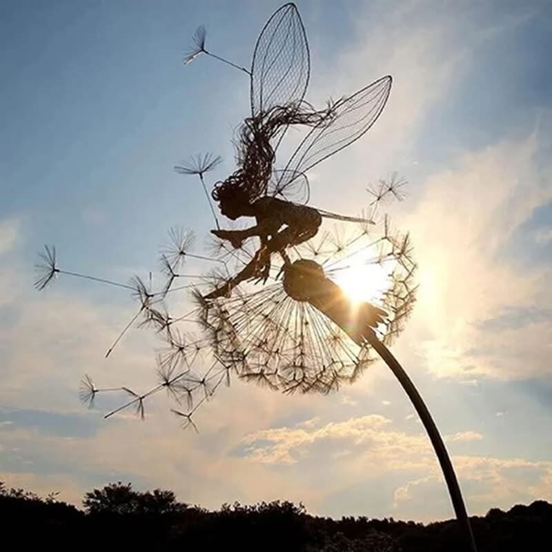 MythiGlow Metal Fairy | Whimsical Outdoor Lawn Décor