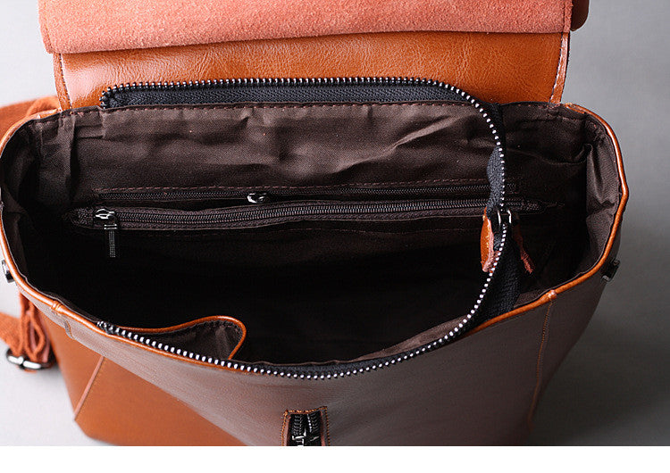 Sophia | Women's Leather Backpack with Adjustable Straps and Organized Compartments 6