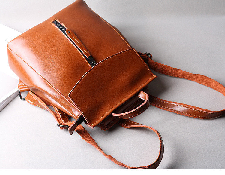 Sophia | Women's Leather Backpack with Adjustable Straps and Organized Compartments 7