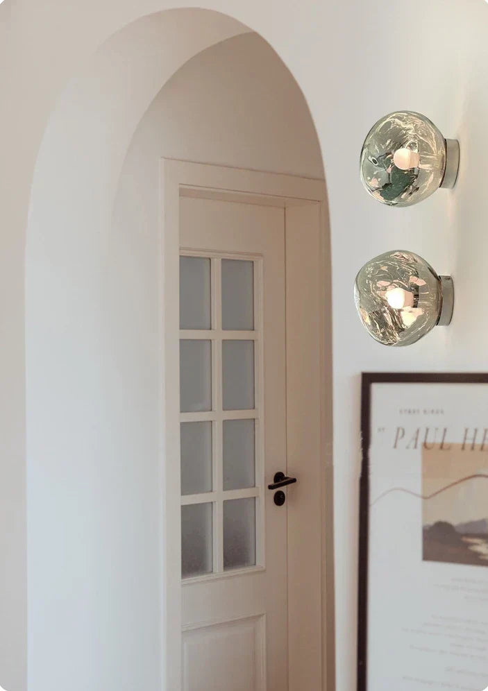 Space Style Elegance | AuroraSphere Glass Wall Light