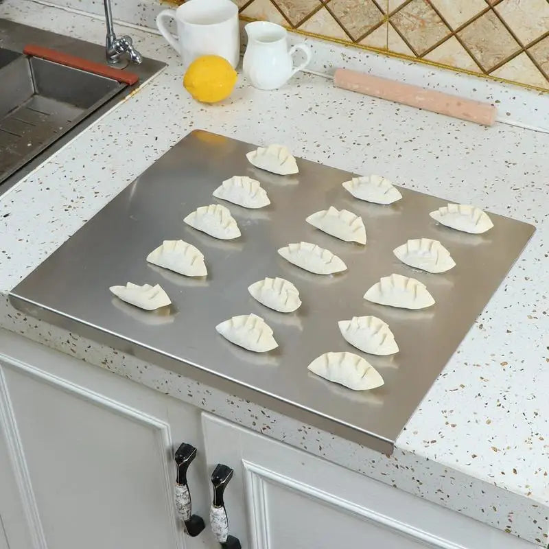 Stainless Steel Chopping Board | SliceGrip Spill Guard Kitchen Surface