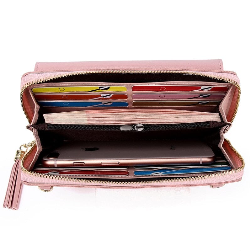Stylish Leather Phone Wristlet Wallet with Spacious Interior – Durable PU Leather Organizer for Essentials 3